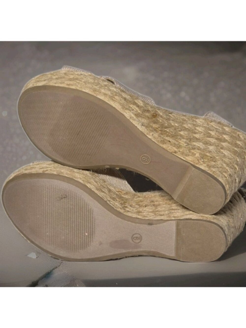 Lulus Esme Natural Lace-Up Espadrille Wedge Sandals Shoes Size 9 - Picture 7 of 7